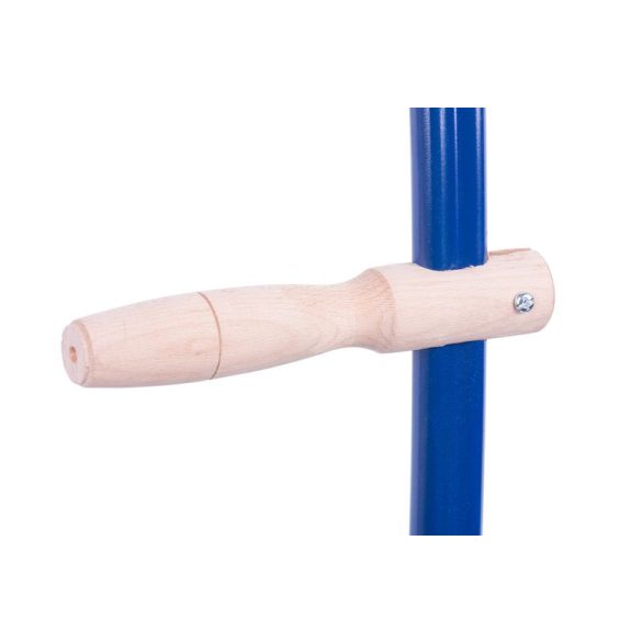 Kaszanyél, Strend Pro Garden, 145 cm, kék, porfestett acél, 2 fa markolat, korrózióálló, univerzális csatlakozás