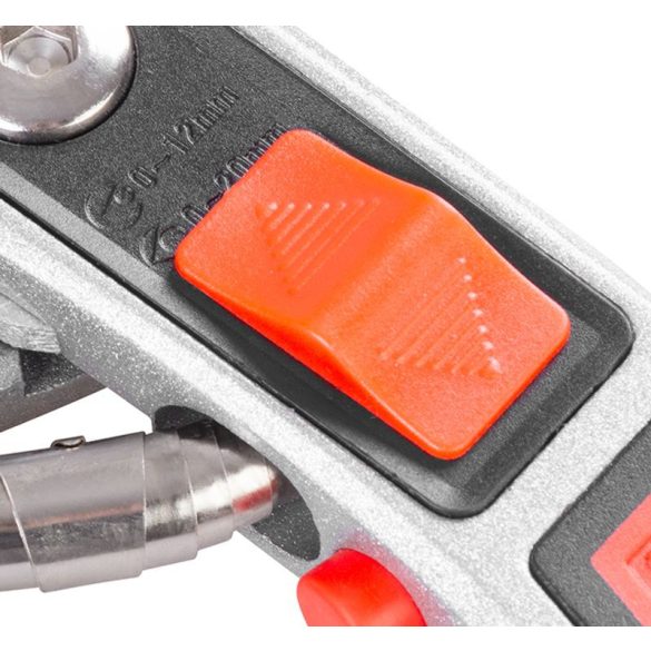 Metszőolló, Strend Pro Garden PS814, szürke/piros, 215 mm, alumínium test, acél penge, maximum 15 mm átmérő