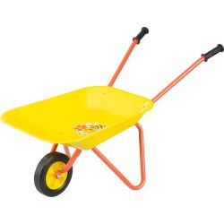   Gyerek talicska, Strend Pro Garden, sárga, 7 l, 76 x 38 x 43 cm, gumírozott műanyag kerék, acél puttony, 10 kg teherbírás, PVC markolat