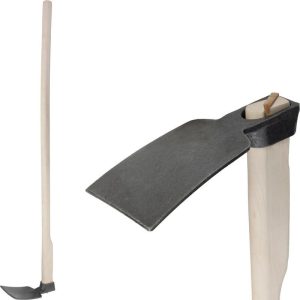 Kerti kapa, Strend Pro Garden Gardex Budak, sötétszürke, egyenes, acél fej, fa nyél