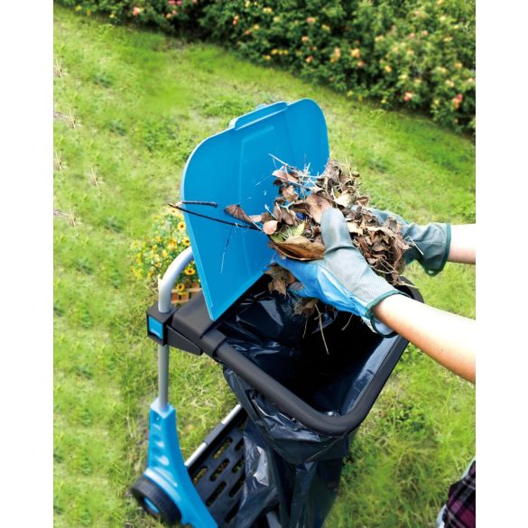 Kétkerekű kocsi, Aquacraft 380842, 53 x 38 x 90 cm, kerti hulladékhoz, állítható zsáktartó, kivehető táskatartó, max. terhelés 50 kg