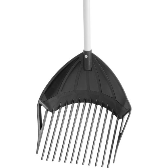 Kerti lapát és gereblye, Strend Pro Garden MGT-888R, fekete, HS-ABS műanyag fej, fém nyél, 3 az 1-ben: gereblye, lapát, szita, 120 cm nyél