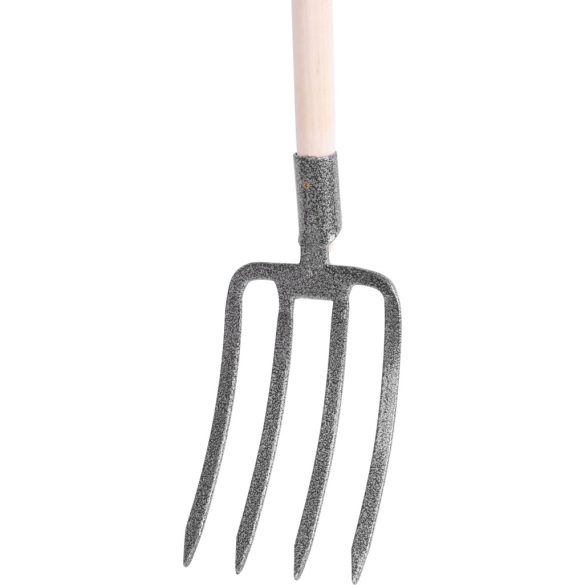 Villa, Strend Pro Garden GD-029O, szürke, acél fej, fa nyél, 4 ágú, T markolat
