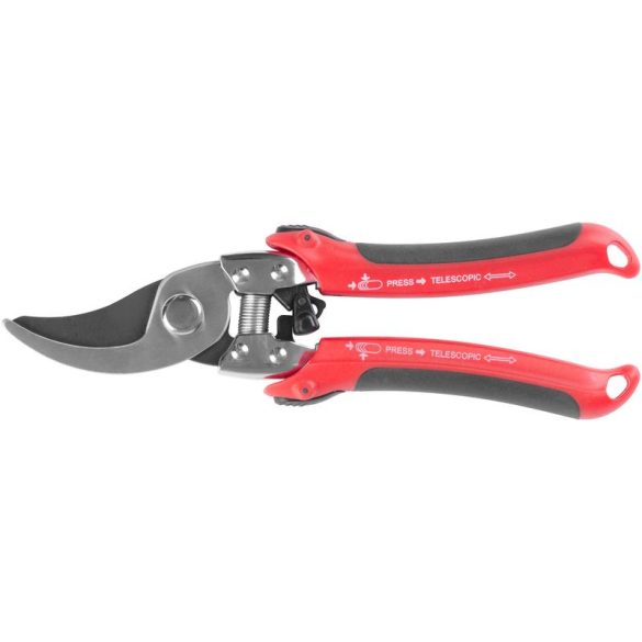 Ágvágó olló, Strend Pro Premium 3161, piros/fekete, 23–30 cm, acél nyél, acél penge, teleszkópos, maximum 20 mm átmérő