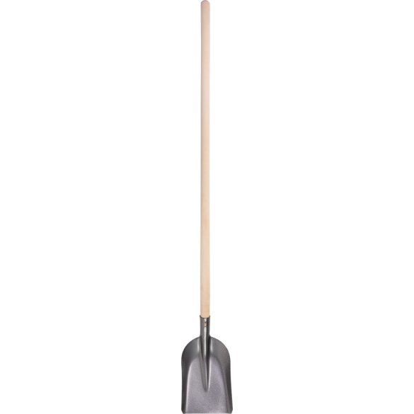 Lapát, Strend Pro Garden S504A.WH 7131, szürke, 130 cm, 18,5 cm munkaszélesség, acél fej, fa nyél, egyenes