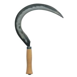   Sarló, Strend Pro Premium Temp, sötétszürke, kovácsolt acél penge, pengehossz: 35 cm, fa nyél