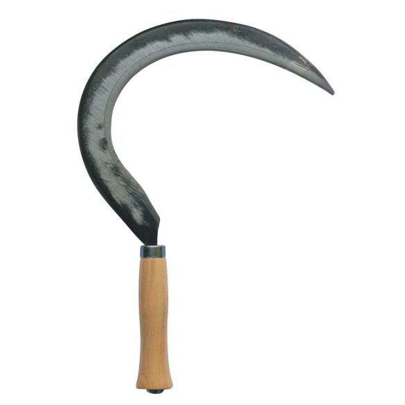 Sarló, Strend Pro Premium Temp, sötétszürke, kovácsolt acél penge, pengehossz: 35 cm, fa nyél