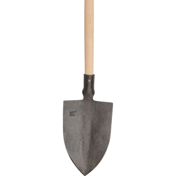 Ásó, Strend Pro Garden Gardex, hegyes fej, sötétszürke, kovácsolt acél fej, egyenes fa nyél