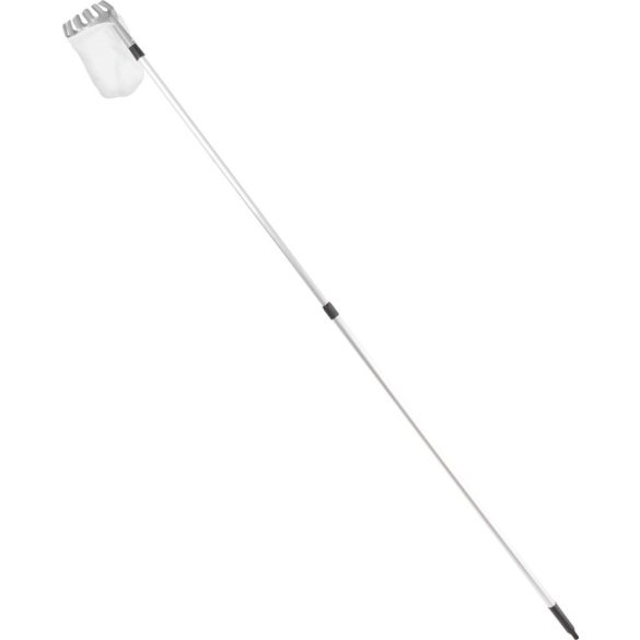 Gyümölcsszedő, Strend Pro Garden GT7007, ezüst, teleszkópos nyél, 134-240 cm, alumínium nyél, vászonkosár