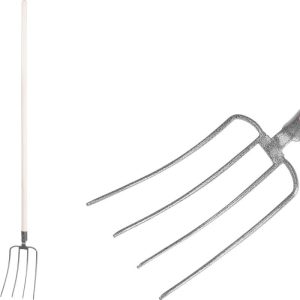 Villa, Strend Pro Garden F104KX.WH, szürke, acél fej, lakkozott fa nyél, 4 ágú, fogantyúval