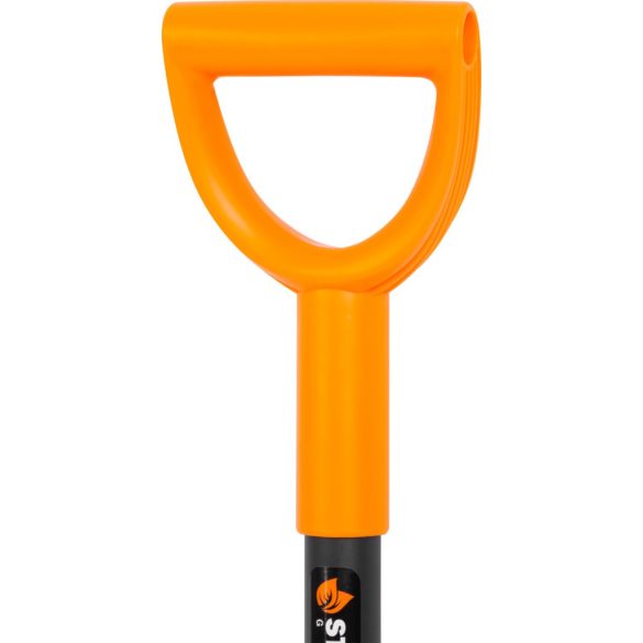Ásó, Strend Pro Garden ErgoLine700, 70 cm, hegyes fej, fekete, acél fej, acél nyél, D markolat, mini