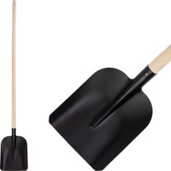   Lapát, Strend Pro Garden 714-12, fekete, 28 x 23,5 cm, acél fej, fa nyél, egyenes