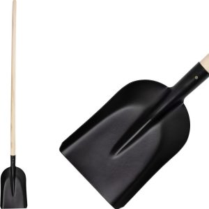 Lapát, Strend Pro Garden 714-13, fekete, 150 cm, 18,5 cm munkaszélesség, acél fej, fa nyél, egyenes