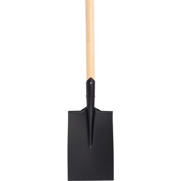 Ásó, Strend Pro Garden, egyenes fej, fekete, acél fej, fa nyél, D markolat
