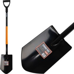   Ásó, Strend Pro Garden Styler X03, hegyes fej, fekete, acél fej, acél nyél, D markolat