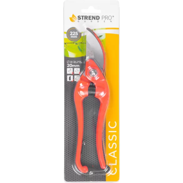 Metszőolló, Strend Pro Garden P8109, narancssárga, 225 mm, acél penge