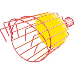 Gyümölcsszedő, Strend Pro Garden GT7011, piros, drótos, kosaras, 15 cm átmérő, fésűs kosár, szivaccsal, magas és alacsony gyümölcsfákhoz, nyél nélkül