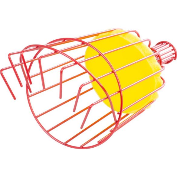 Gyümölcsszedő, Strend Pro Garden GT7011, piros, drótos, kosaras, 15 cm átmérő, fésűs kosár, szivaccsal, magas és alacsony gyümölcsfákhoz, nyél nélkül