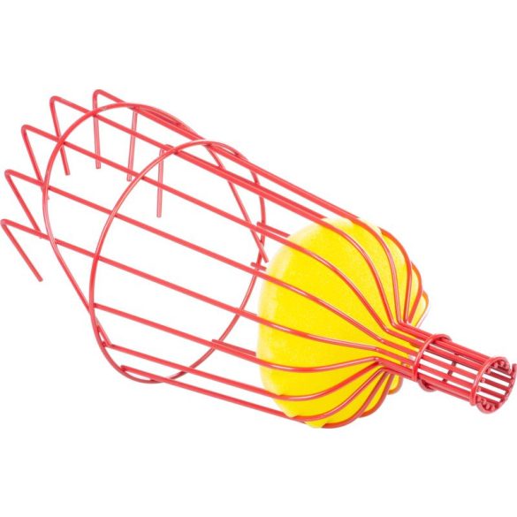 Gyümölcsszedő, Strend Pro Garden GT7011, piros, drótos, kosaras, 15 cm átmérő, fésűs kosár, szivaccsal, magas és alacsony gyümölcsfákhoz, nyél nélkül