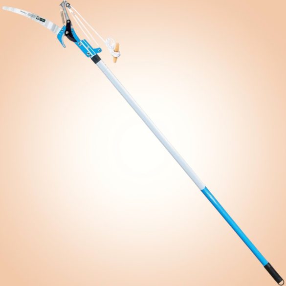 Ágvágó olló, Aquacraft 320070, kék/fehér, teleszkópos rúddal, fűrésszel, 180-300 cm, alumínium nyél, acél penge, köteles mechanika