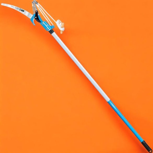 Ágvágó olló, Aquacraft 320070, kék/fehér, teleszkópos rúddal, fűrésszel, 180-300 cm, alumínium nyél, acél penge, köteles mechanika