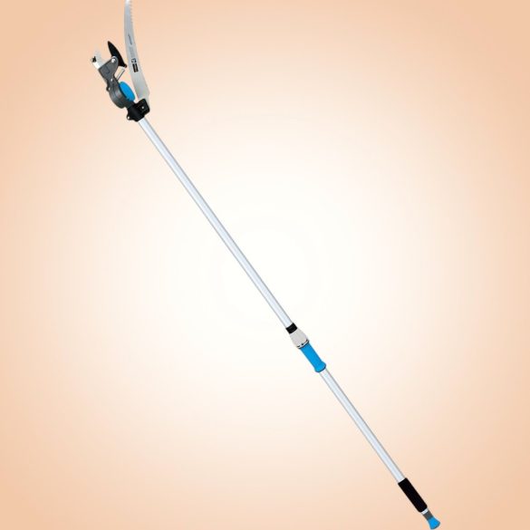 Ágvágó olló, Aquacraft 320146, ezüst, teleszkópos rúddal, fűrésszel, 200 cm, alumínium nyél, acél penge, 180°-ban forgatható