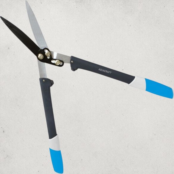 Sövényvágó olló, Aquacraft 370392, sötétszürke, 73,5 cm, üvegszálas nyél, acél penge, PowerPlus váltókar