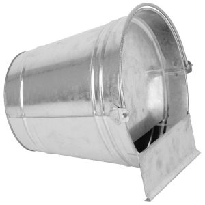 Baromfi itató, Strend Pro Garden, 6 l, ezüst, vödrös kivitel, horganyzott (Zn), állatállomány itatásához