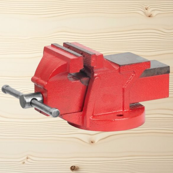 Asztali lakatos satu, Strend Pro Cork BV0110, piros, maximum 100 mm, lakatos kivitel, orsós, asztalra szerelhető, üllővel