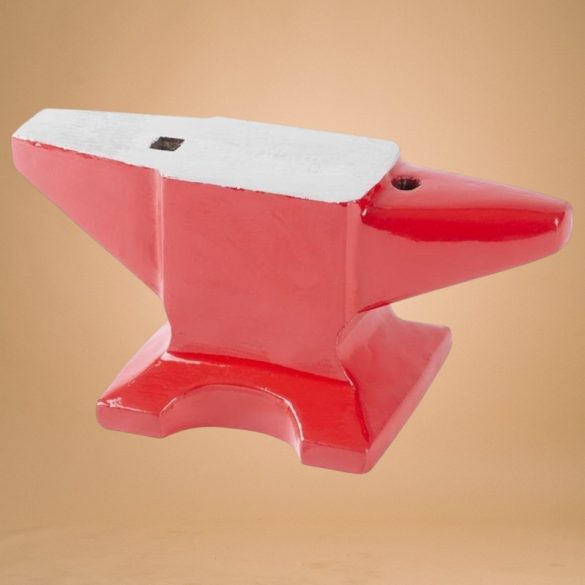 Üllő, Strend Pro Cork CA609, piros, 50 kg, öntöttvas, lapos ütőfelület, kúpos szarv és keskenyedő szarv