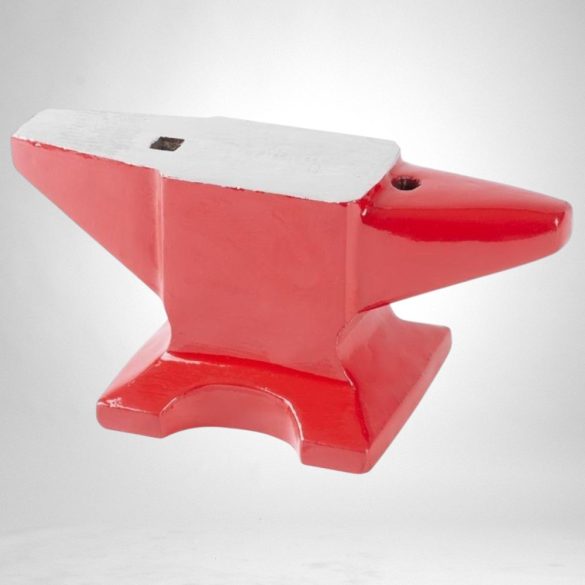 Üllő, Strend Pro Cork CA609, piros, 50 kg, öntöttvas, lapos ütőfelület, kúpos szarv és keskenyedő szarv