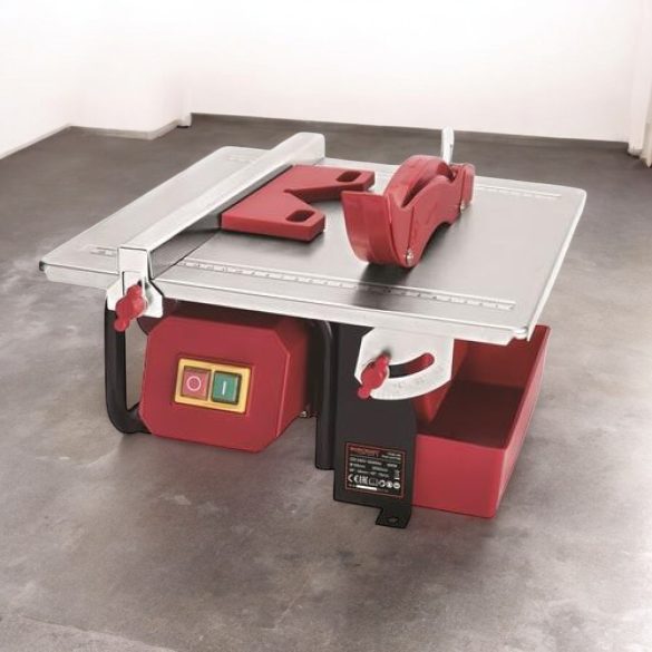 Elektromos csempevágó, Worcraft TC08-180, piros/fekete, 800 W, 180 mm, vízhűtéses, 0–45°, maximum 34/17 mm vastagság, csempéhez és padlólaphoz