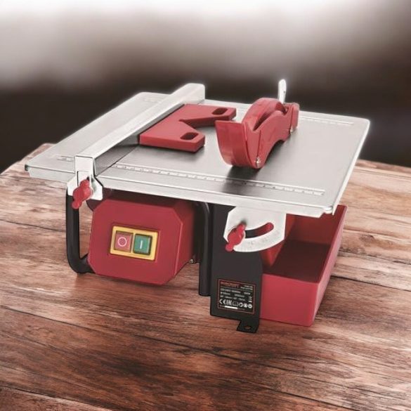 Elektromos csempevágó, Worcraft TC08-180, piros/fekete, 800 W, 180 mm, vízhűtéses, 0–45°, maximum 34/17 mm vastagság, csempéhez és padlólaphoz