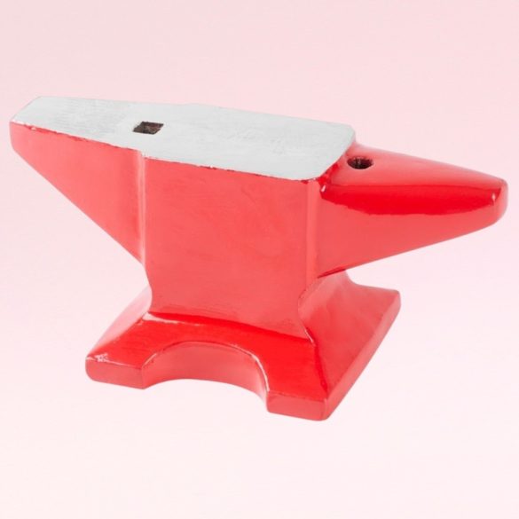 Üllő, Strend Pro Cork CA609, piros, 15 kg, öntöttvas, lapos ütőfelület, kúpos szarv és keskenyedő szarv, 30,5 × 15,5 × 15,5 cm