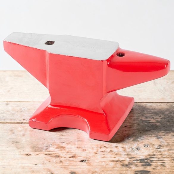 Üllő, Strend Pro Cork CA609, piros, 15 kg, öntöttvas, lapos ütőfelület, kúpos szarv és keskenyedő szarv, 30,5 × 15,5 × 15,5 cm