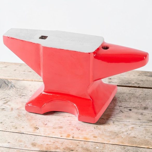 Üllő, Strend Pro Cork CA609, piros, 10 kg, öntöttvas, lapos ütőfelület, kúpos szarv és keskenyedő szarv, 27 × 13,5 × 12,5 cm