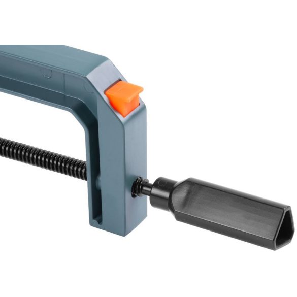 Asztalos szorító, Strend Pro Cork CL1044, szürke, 150 mm, acél rúd, acél szár, műanyag markolat, rögzítéshez és befogáshoz