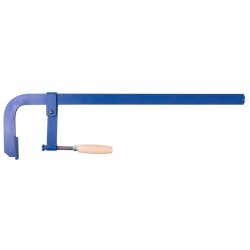   Asztalos szorító, Metalkov, kék, 250 mm, acél rúd, fa markolat, TR 18 x 4 menetes szár, fa ragasztásához