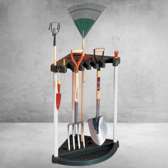 Szerszámtartó állvány, Keter 17361063, fekete, 76,2 × 61 × 88 cm, falra szerelhető, helytakarékos, akár 24 szerszámhoz, teherbírás 20 kg