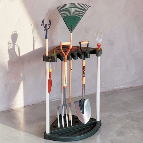 Szerszámtartó állvány, Keter 17361063, fekete, 76,2 × 61 × 88 cm, falra szerelhető, helytakarékos, akár 24 szerszámhoz, teherbírás 20 kg