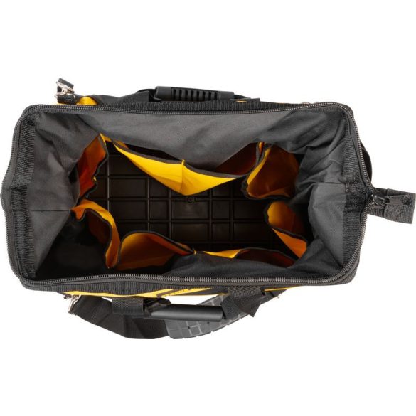 Szerszámos táska, Strend Pro TB-2014, 40 x 20 x 36 cm, fekete/sárga, szerszámokhoz, textil, cipzáras, vállpántos