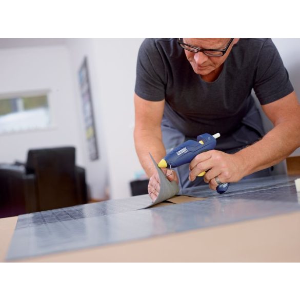 Ragasztópisztoly, Rapid, CG270, vezeték nélküli üzemmód (akár 7 perc), 10 db ragasztórúd, koffer, cserélhető fúvókával kompatibilis