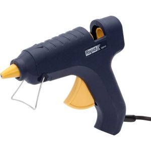 Ragasztópisztoly, Rapid, EG111, 1,2 cm-es ragasztórúdhoz, ergonomikus, állítható állvánnyal, puha markolatú, szilikon fúvókavédővel