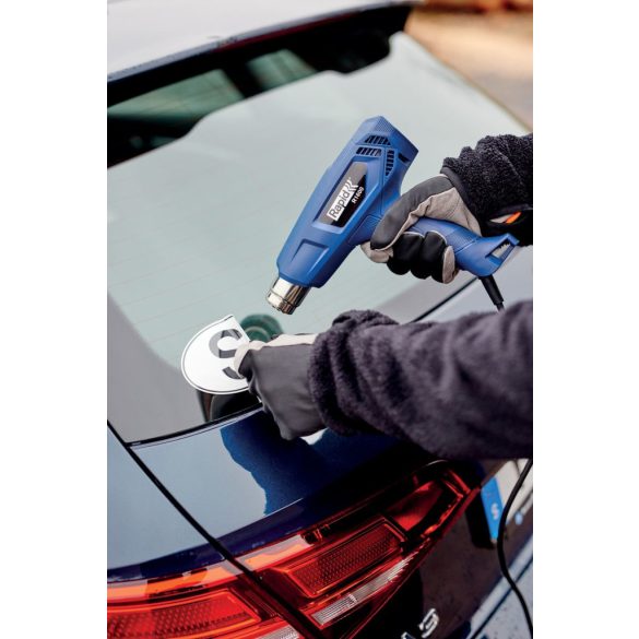 Hőlégfúvó, Rapid, R1600, 1600 W, 400–550 °C, 2 légáram-fokozat, túlmelegedés elleni védelem, stabil pozíció kéz nélküli munkához