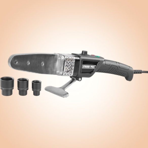 Polifúziós hegesztőgép, Strend Pro PPR 32D, fekete, 3 db 20–25–32 mm fűtőpofával, műanyag csövekhez, 800 W, maximum 300°C