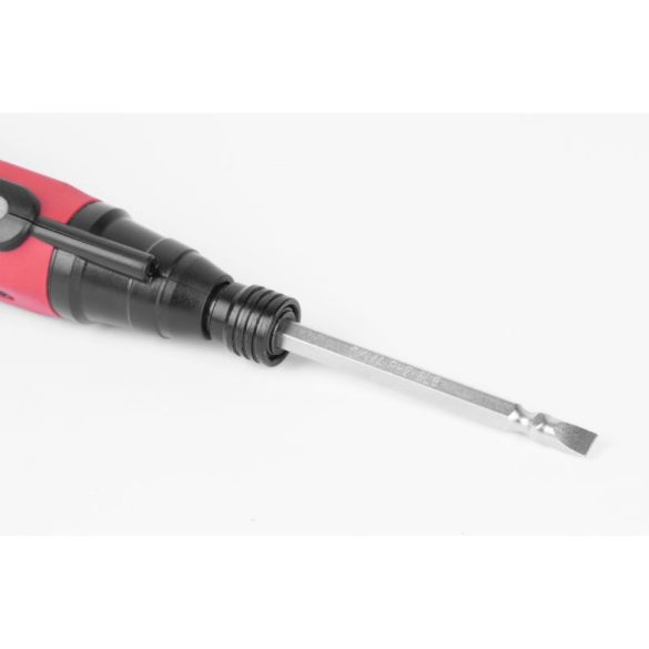 Akkumulátoros csavarhúzó, Strend Pro NPT-SDD3.6V, piros/fekete, 10 Nm, 0-280 fordulat/perc, 3,6 V Li-Ion, USB töltés, bitkészlet