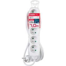   Hosszabbítós elosztó, Strend Pro DG-F805B, 7 m, fehér, 5 aljzat, új kiadás, otthoni és irodai használatra