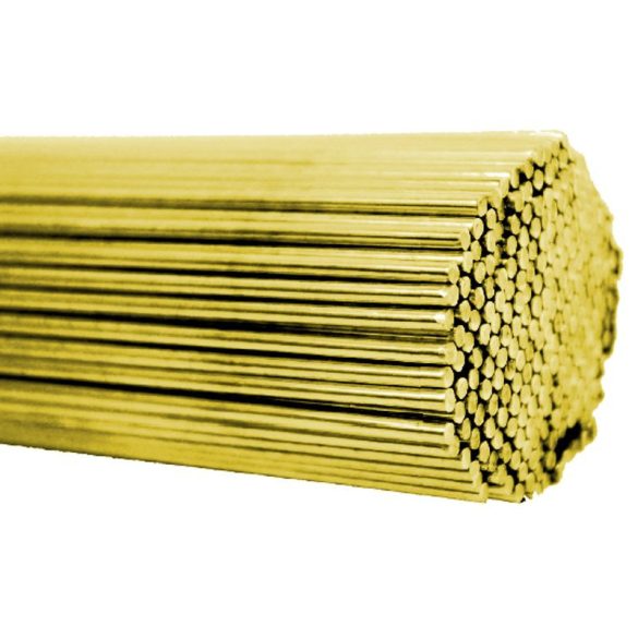 Hegesztődrót, réz szín, 2,5 mm, pálcás, egyenes, sárgaréz, 1 kg/csomag