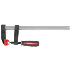   Asztalos szorító, Strend Pro Premium DT8615, fekete/piros, 250 x 50 mm, acél rúd, gumírozott markolat, rögzítéshez és befogáshoz, maximum 170 kg szorítónyomás