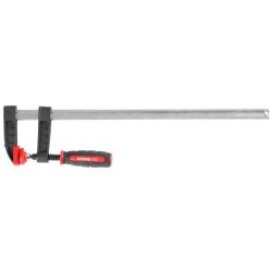   Asztalos szorító, Strend Pro Premium DT8615, fekete/piros, 300 x 50 mm, acél rúd, gumírozott markolat, rögzítéshez és befogáshoz, maximum 170 kg szorítónyomás